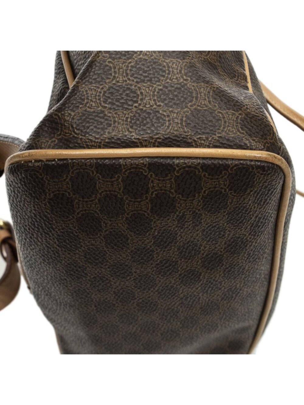 Celine Drawstring Flap Backpack Beige Brown Macadam Canvas - Picture 7 of 10